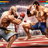bodybuilder karate fighting game