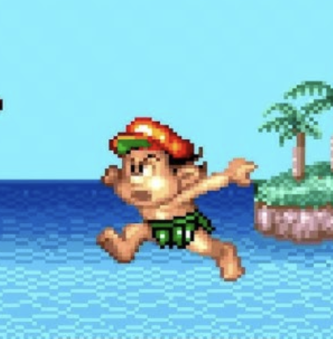 super adventure island sound architecture and linear 16-bit run strategy game