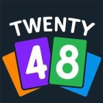 twenty48 solitaire math card merging and cascade math formulas game