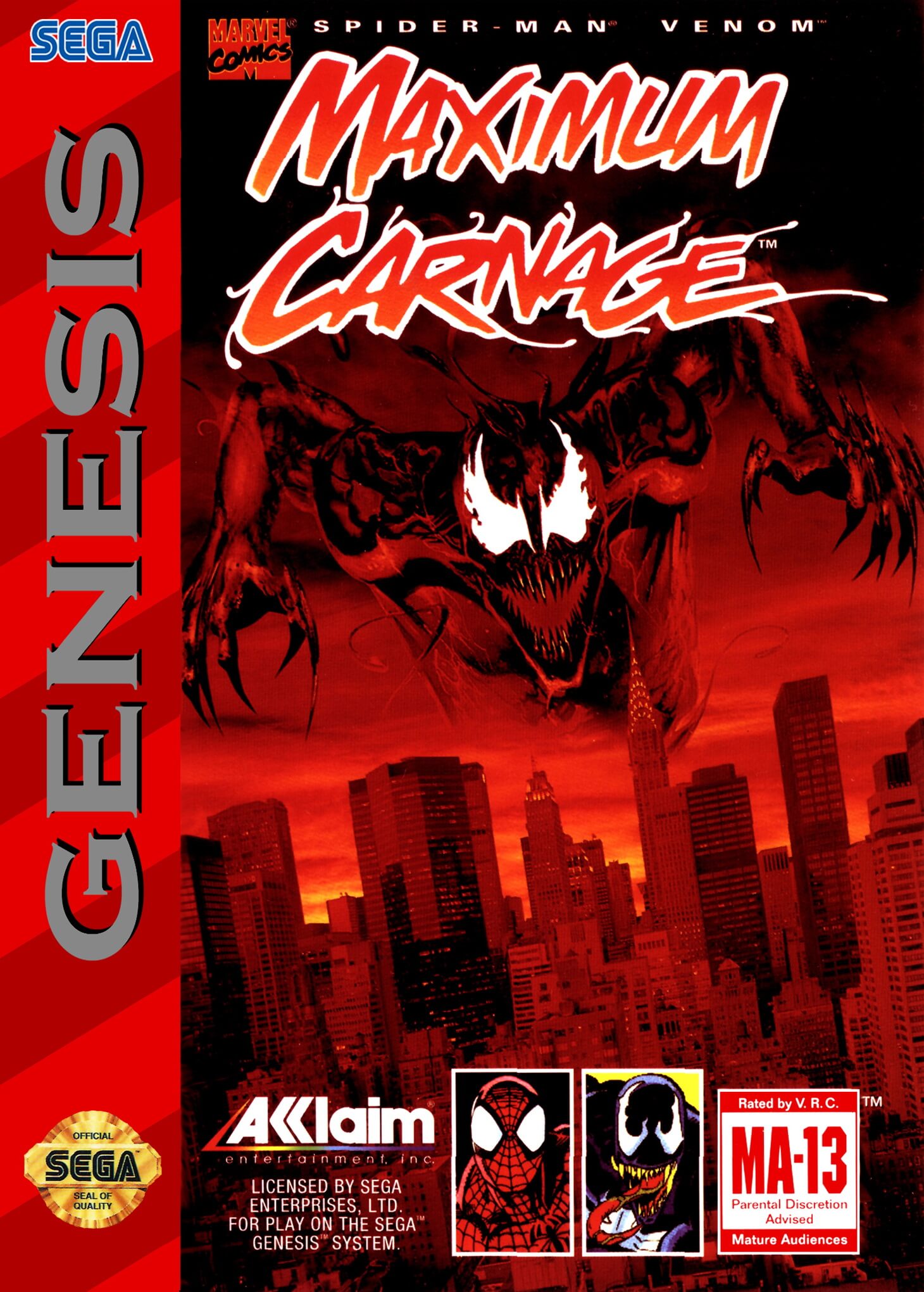 spider-man and venom: maximum carnage game