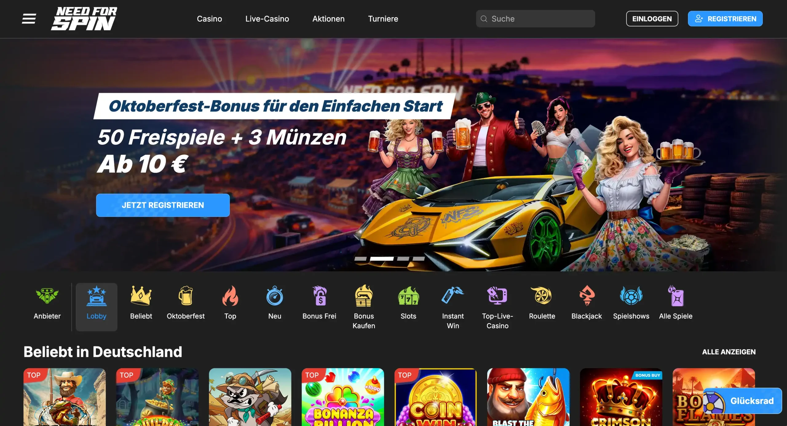Need For Spin Casino ohne OASIS