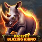 majestic blazing rhino game