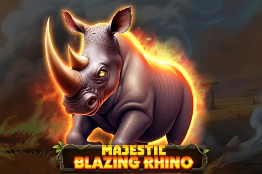 majestic blazing rhino game